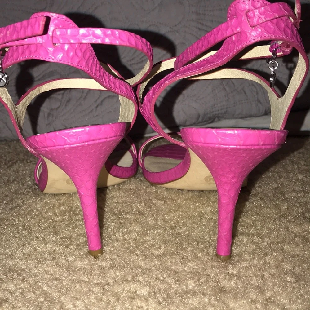 Michael Kors Hot Pink Strappy Heeled Sandals